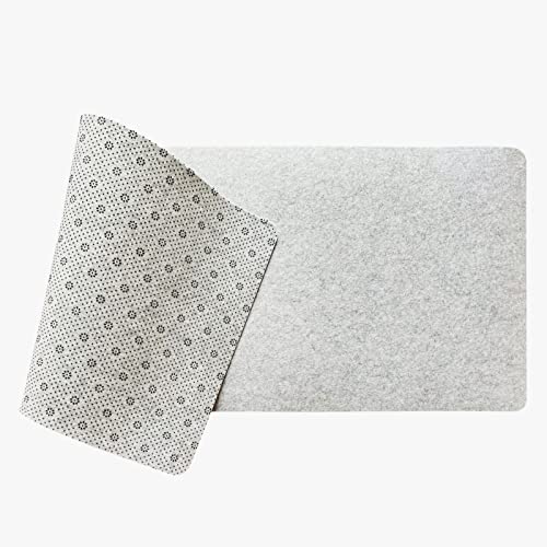 DAWNTREES Felt Desk Pad,Large Keyboard Mat,Wool Desk Mat,Extra Large Felt Mouse Pad for Computers,Laptops, Offices and Homes. (Light Gray) - color: Light Gray