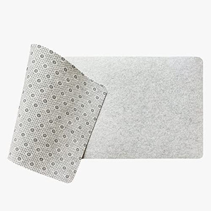 DAWNTREES Felt Desk Pad,Large Keyboard Mat,Wool Desk Mat,Extra Large Felt Mouse Pad for Computers,Laptops, Offices and Homes. (Light Gray) - color: Light Gray