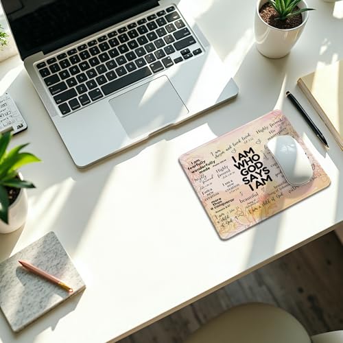 Inspirational Christian God Says I Am Mouse Pad, Minimalist Boho Floral Bible Verse Affirmation Mouse Pads Mousepad for Home Office Dorm Computers Laptop Supplies Desk Accessories, 9.5x7.9 Inch - color: 22Child, size: 9.5x7.9