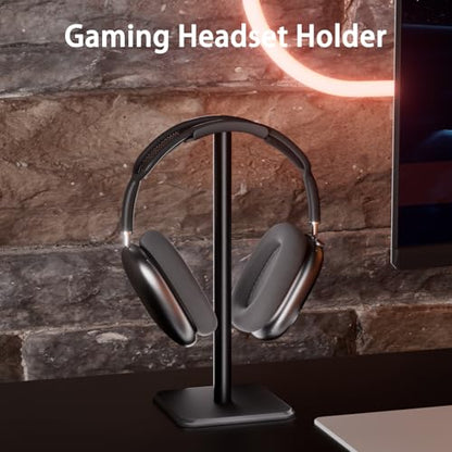 Headphone Stand - Headset Stand with Aluminum Hanger, Headphone Holder for AirPods Max, Sony, Bose, Beats and More (Black) - color: Black