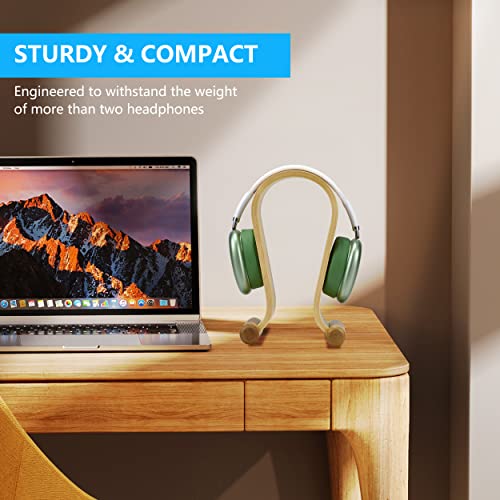 SAMDI Leather Headphone Stand Headset Stand Headphone Holder Universal Gaming Headset Holder - Birch - color: Birch