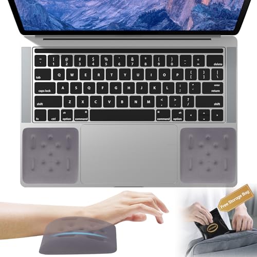 Upgraded Wrist Rest for Laptop, Ergonomic Memory Foam Laptop Wrist Pads for Computer Keyboard, Wrist Support Cushion for Typing (Gray) - color: Gray