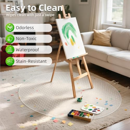 PVC Chair Mat for Carpet, Computer Desk Floor Protector, Rolling Chair Pad, 36 x 36 Inch, 2 Pack - size: 2 Pack 36" x 36"