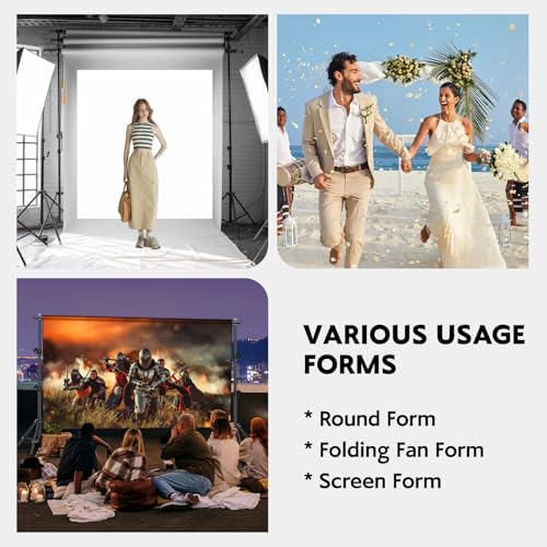 BEIYANG 6.5x6.5 FT Backdrop Stand, Adjustable Photo Background Stand Support kit with Carry Bag for Parties, Decoration, Wedding, Photo Video Studio Shooting - size: 6.5' x 6.5'