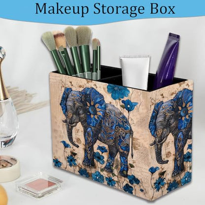 Pen Holder and Anti-Slip Mouse Pad Combination, Makeup Brush Storage Box, Tableware Storage Box, Suitable for Office and Home - Blue Spotted Weevil - color: Blue Spotted Weevil