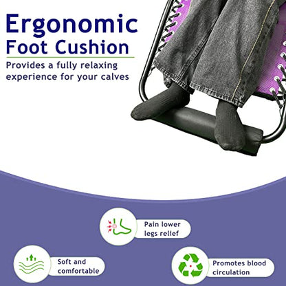 Zero Gravity Chair Cushion for Foot Rest, Universal Folding Loungers Anti Gravity Recliners Outdoor Chaise Patio Lawn Camping Chairs Footrest Padding for Outside Black - size: 1 Pack