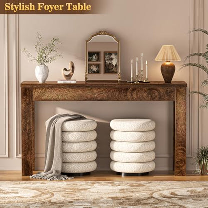 Armocity Console Table, 47" Farmhouse Wood Entryway Table, Sofa Tables Narrow Long Behind Couch, Entry Table for Entrance, Hallway, Living Room, Cracked Oak - color: Cracked Oak, size: 47"