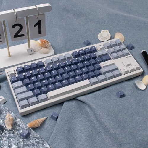 Sumgsn 163 Keys Doubleshot Keycaps Set Cherry Profile Fishing Key caps with 7u Spacebar Fit for 61/64/87/104/108 Cherry Mx Switches Alice Keyboard Mechanical Keyboards - color: Fishing Keycaps