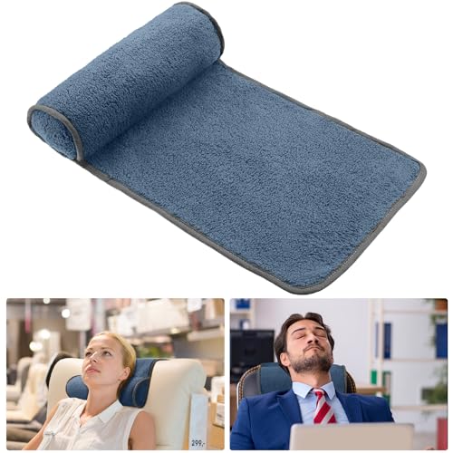 Weysat Recliner Pillow Neck Head Support Roll Non Slip Fleece Adjustable Neck Chair Headrest Cushion for Travel Home Office Recliner Couch Sofa Armchair Support and Pain Relief(Haze Blue) - color: Haze Blue