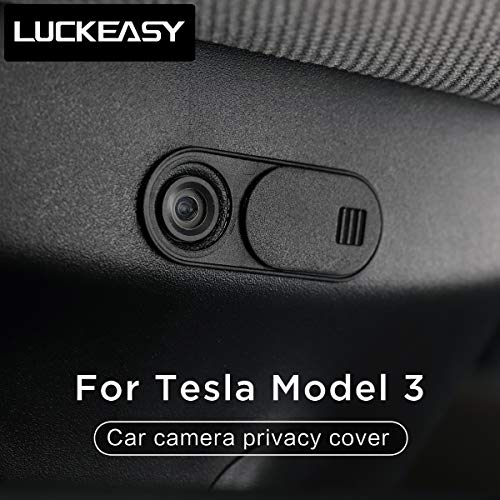 LUCKEASY Webcam Cover for Tesla Model 3/ Y Car Camera Privacy Cover for Model Y Accessories Black