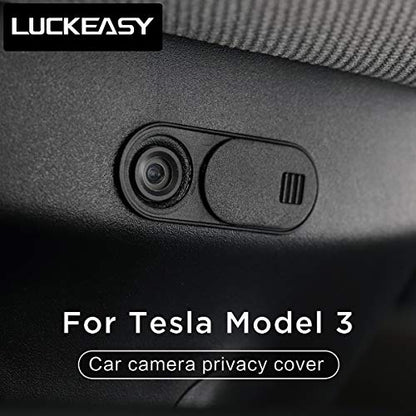 LUCKEASY Webcam Cover for Tesla Model 3/ Y Car Camera Privacy Cover for Model Y Accessories Black