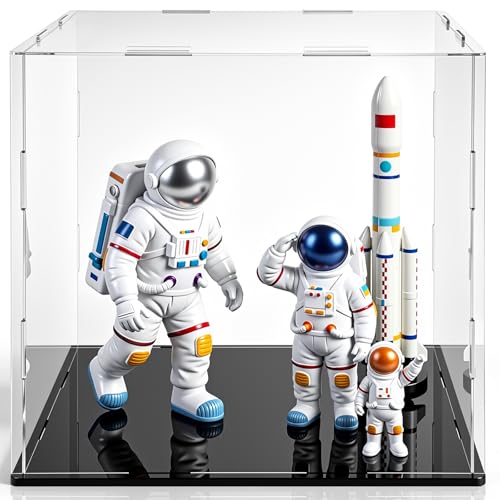 Yungyan 1 Pack Clear Self-Assembly Acrylic Display Case Transparent Dust Proof Protection Showcase for Figurine Collectibles Basketball Soccer Football Helmet (8 x 8 x 8 Inch) - size: 8 x 8 x 8 Inch