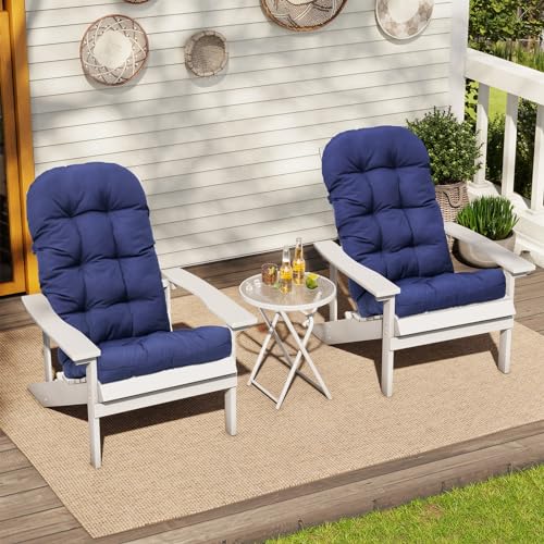 Crestlive Products Adirondack Chair Cushion, 50 x 20 x 4 inch, Thickening, Water Resistant, Fade Resistant Cushions for Adirondack Chair, Navy - color: Navy Blue, size: 1