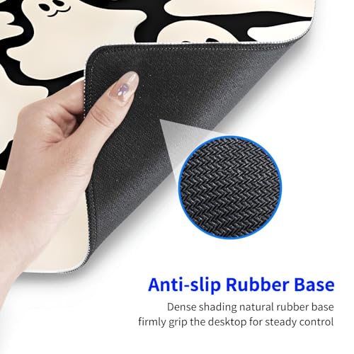 Large Gaming Mouse pad,Don't Ghost Me Halloween Anti Slip Rubber Base Mouse pad, Suitable for Computer, Laptop, Office Desk Accessories - color: Don't Ghost Me Halloween