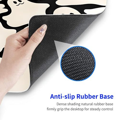 Large Gaming Mouse pad,Don't Ghost Me Halloween Anti Slip Rubber Base Mouse pad, Suitable for Computer, Laptop, Office Desk Accessories - color: Don't Ghost Me Halloween