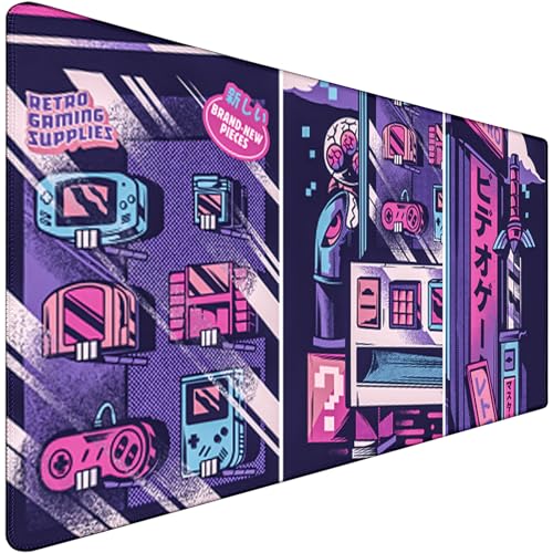 Japanese Comic Desk Mat Large Office Desk Pad, Gaming Mouse Pad, Big Mousepad PC Waterproof and Non-Slip, 31.5 x 15.7 Inches Large Mouse Mat Long Extended Mousepads for Office & Home Work - color: Comic, size: 31.5" x 15.7"