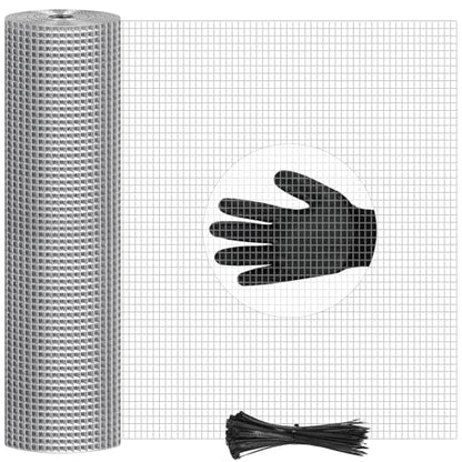 48in x 200ft Hardware Cloth Hot-Dip Galvanized Welded Wire Mesh - Heavy Duty 3/4inch 23 Gauge Chicken Wire Fencing for Garden, Chicken Coop, Rabbit Cage, Rodent & Predator Protection - size: 48in x 200ft