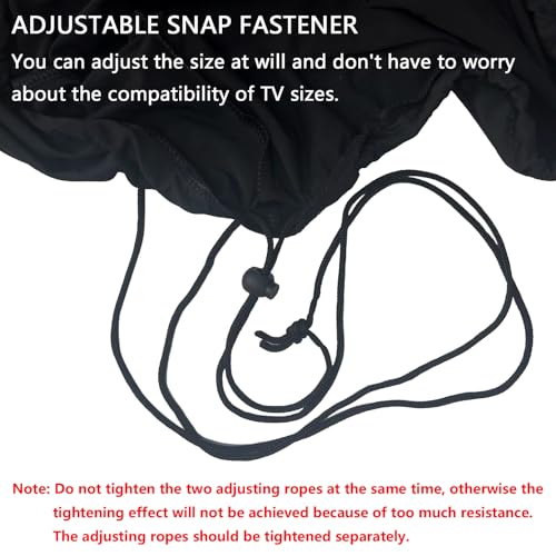 Indoor TV & Computer Monitor Dust Cover, elastic fabric with adjustable size, Suitable for most brands of 24-30 inch flat or curved(Black, 24 - 30 inches) - size: 24 - 30 inches