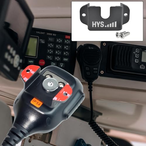HYS Single Side Radio Car Mount, Universal Amateur CB Radio Microphone Mic Hanger Holder Mounting Kit with Screws for Handheld CB & VHF UHF Handheld Radios&Shoulder Speaker Mic(Black-1pc) - color: Black, size: 1 Piece