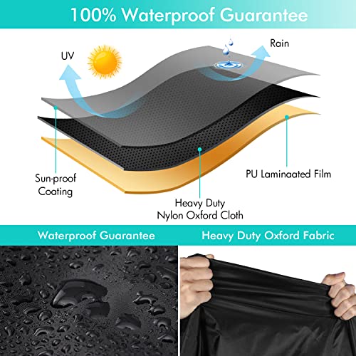 WLEAFJ Chaise Lounge Covers Outdoor Patio Lounge Chair Covers, Heavy Duty Waterproof, Black Durable Patio Furniture - 86L x 34W x 32H inch - 2 Pack - color: Black, size: 2 Pack-86L x 34W x 32H inch