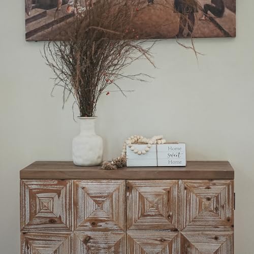 Decorative Books for Home Decor, Wooden Faux Book for Decoration, Farmhouse Stacked Display Books (Home Sweet Home) - style: Home Sweet Home