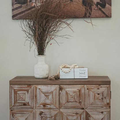 Decorative Books for Home Decor, Wooden Faux Book for Decoration, Farmhouse Stacked Display Books (Home Sweet Home) - style: Home Sweet Home