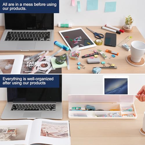 Small Glass Desktop Whiteboard Dry-Erase-Board - Computer Keyboard Stand with Ultrasonic Cleaners White Board Surface Pad with Drawer, Desk Organizers with Accessories - color: Ultrasonic Cleaner - White