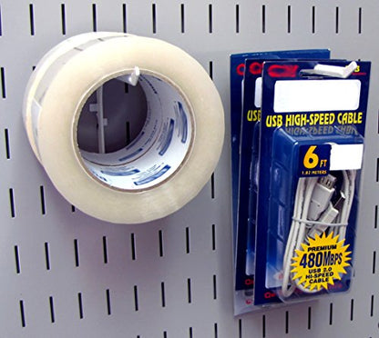 Wall Control 6in Reach Extended Hook Pair - Slotted Metal Pegboard Hooks Pegboard and Slotted Tool Board - White - color: White, size: 2 Count
