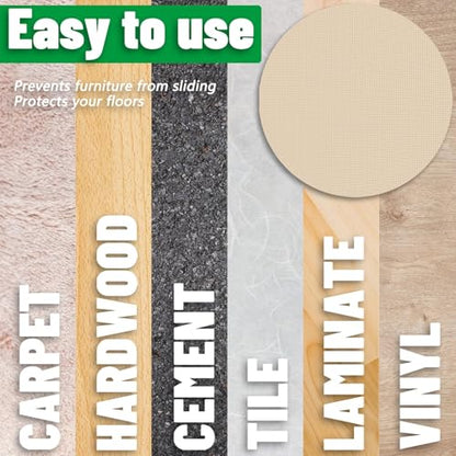 Non Skid Round Furniture Pad, Recliner Pads for Hardwood Floors | Furniture Gripper Pad for Protecting Hardwood Floor Tile Floor and More from Scratching Fits Recliners - size: 2PCS-Round-Camel-27.5"