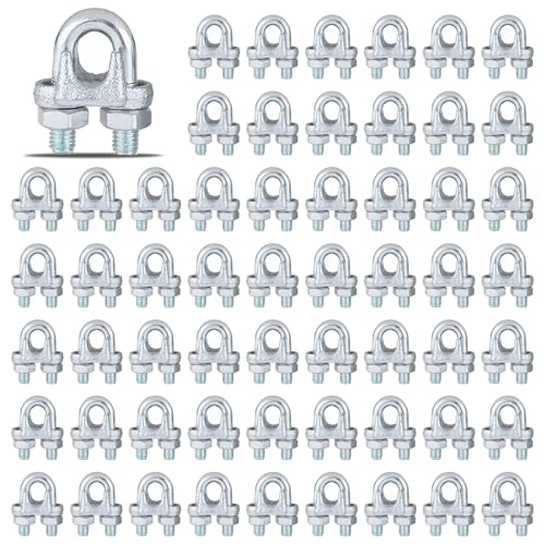 120PCS M5 Heavy Duty Wire Rope Clamps, 3/16-Inch Zinc Plated Wire Cable Clamps for Secure Connections – Boat, Tent, Clothesline, Rigging & More - size: M5-120PCS