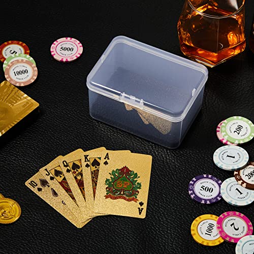 PerKoop 8 Pcs Plastic Card Case Boxes for 162 Pcs Game Cards 3 Decks of Playing Card Clear Plastic Holder Box Organizer for Travel Game, 4. 7 x 3. 3 x 2. 5 Inch, Cards Not Included