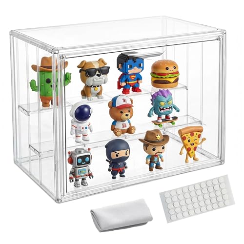 Clear Acrylic Display Case for Figures, 3 Layer Adjustable Acrylic Boxes for Display, Stackable Display Boxes for Collectibles, Action Figure Display Case for Shoe, Bread, Cosmetic, Handbag, 1 Pack - color: Single Pack, size: 7.1"
