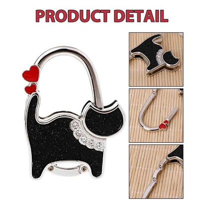 Purse Hooks for Table and Bars,Portable Purse Hanger Organizers Hooks,Foldable Folding Purse Table Hook Hanger(Cat Design)