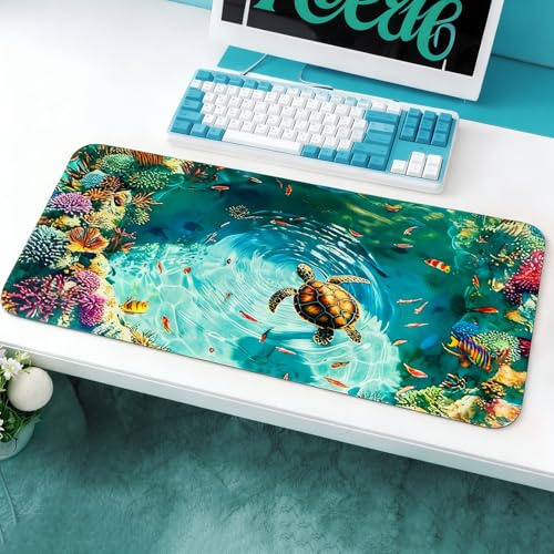 Non-Slip Waterproof Desk Pad Protector for Mouse, Writing Desk, Office, Home, Laptop Blotter, 23.6" x 11.8", Black - color: Black