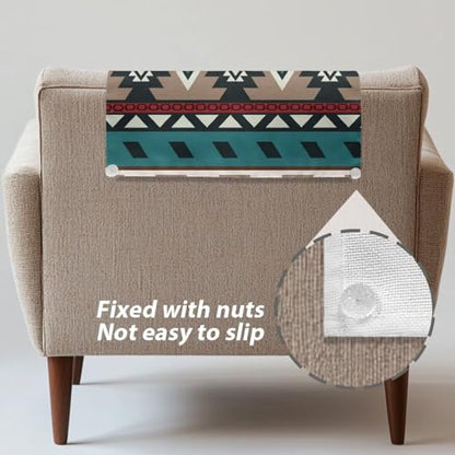 Aztec Sofa Headrest Covers Recliner Headrest Protector Cover Easy to Install Couch Head Rest Covers Pet Scratch Resistant Sofa Head Protector 2 Pcs - color: Aztec Themed
