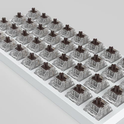 Zhouwang Crystal Brown Switches, 3-Pin Pre-Lubricated Tactile Switches, Dustproof and Waterproof for Mechanical Keyboards. ((36Pcs) - color: Crysta Brown, size: 36Pcs