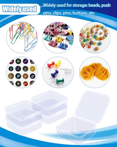 Small Plastic Case, 24 Pack Clear Plastic Beads Storage Containers Clear Craft Storage Boxes Mini Storage Containers For Small Items, Crafts, Jewelry, Hardware (4.1 x 4.1 x 1.4 inches) - size: 4.1 x 4.1 x 1.4 inches