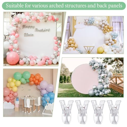 10 Pack Balloon Arch Clips Spring Clamps Balloon Clips for Balloons Arch | Clear Heavy Duty Transparent Backdrop Clip for Birthday Decoration Backdrop for Wedding Photography Studio 2.6"
