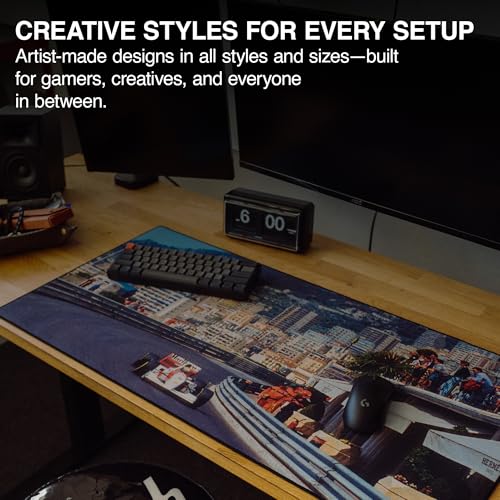 MPCO. Original Large Gaming Desk Mat – 36" x 17" Duraglyde Racing Series Monaco GP, 93 Full Desk Mouse Pad for Smooth Precision – Non-Slip, Washable Extra-Large PC Mouse Pad for Gaming Sessions - color: DuraGlyde Monaco GP, 93