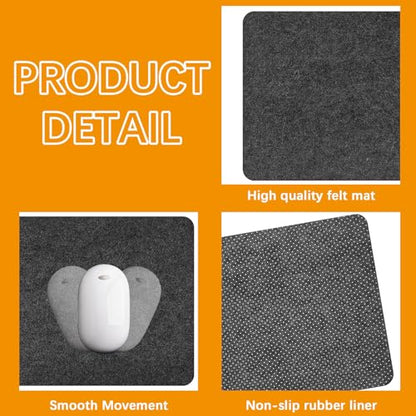 Large Felt Desk mat, 40''x16'' with Non-Slip Full Desk Mouse Pad,Office Computer Desk for Keyboard Mat,Felt Desk Mat for Desk Pad Protector（100x40cm） - color: 1 Pcs Dark Gray