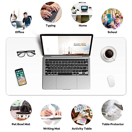 Clear Desk Pad Mat Blotter 14 x 24 Inches Transparent PVC Writing Desk Mat for Desktop and Small Tables - color: Clear, size: 14x24 inch