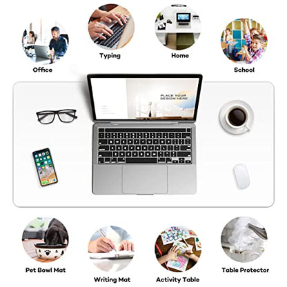 Clear Desk Pad Mat Blotter 14 x 24 Inches Transparent PVC Writing Desk Mat for Desktop and Small Tables - color: Clear, size: 14x24 inch