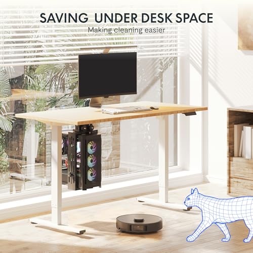 FLEXISPOT Computer Tower Stand, PC Stand up to 44lbs, CPU Holder Adjustable Height and Width Fits Mid-Tower and Mini-Tower, For Single-crossbeam - size: For Single-crossbeam