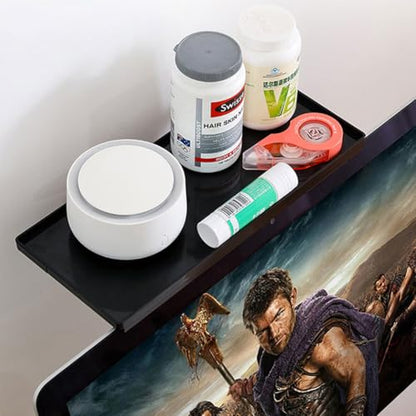 TV & Monitor Top Shelf: Storage Bracket for Cellphone, Media Boxes, Game Console & Router，Small