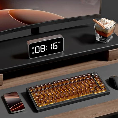 dagaladoo Clear keycaps,Transparent Keyboard keycaps,Jelly Key caps Set,Shine Through keycap，MDA Profile Keyboard caps for Mx Switches Mechanical Keyboard(Brown) - color: Brown