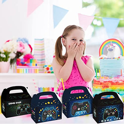 12 PCS Video Game Party Decorations - Controller Treat Gift Boxes, Gaming Theme Birthday Supplies, Candy Box for Baby Shower