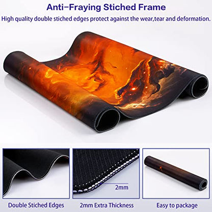 Canjoy Gaming Mouse Pad, Large Extended Mouse Pad Big Computer Mousepad for Home Office Gaming Work 31.5x15.7inch - color: Mars Cloud