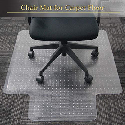 36'' x 48'' Office Chair Mat for Carpeted Floors, Easy Lay Flat, Heavy Duty Floor Mat,Eco-Friendly Series Studded Carpet Desk Chair Mats (36X48X2PCS) - size: 36X48X2PCS