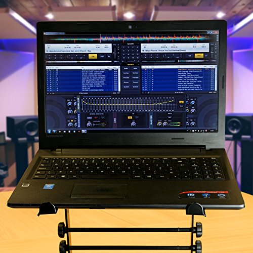 RockJam Portable DJ Laptop Stand with Adjustable Height, Anti-Slip Design, Works for Laptops, Controllers & CD Players (Pack of 5) - size: Desktop (Pack of 5)