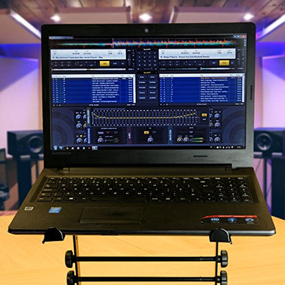RockJam Portable DJ Laptop Stand with Adjustable Height, Anti-Slip Design, Works for Laptops, Controllers & CD Players (Pack of 5) - size: Desktop (Pack of 5)